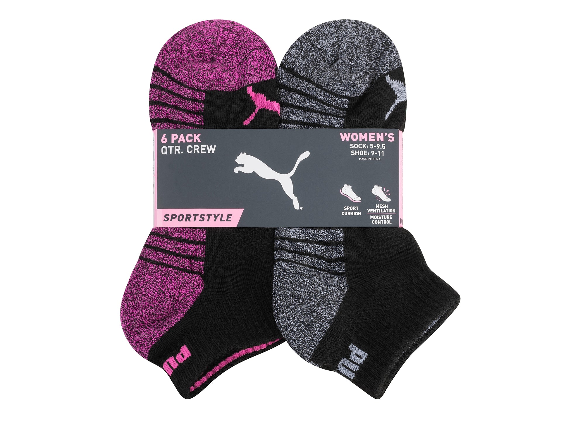 116074-57-PUMA6pairesdebaspourfemmesP116834016-02-PUMA | 6 pairs of socks for women-Women's Socks | Accessories-Puma-Yellow Shoes